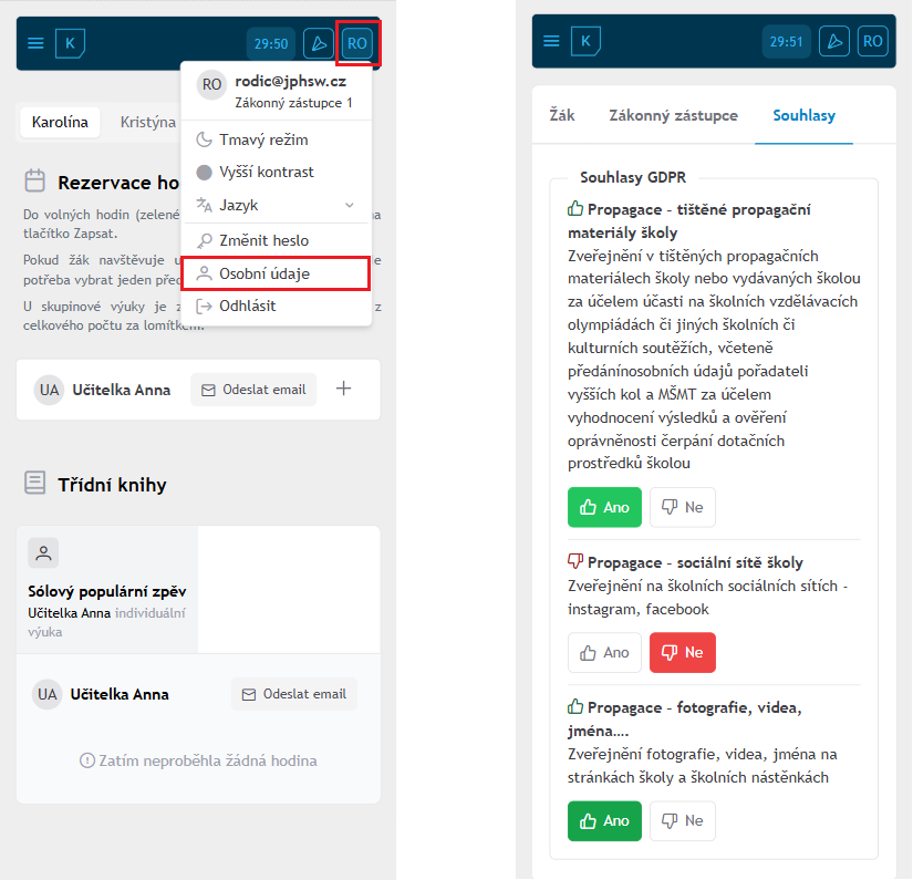 Pro rodiče a žáky